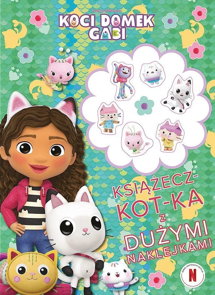 Książecz-kot-ka z dużymi naklejkami