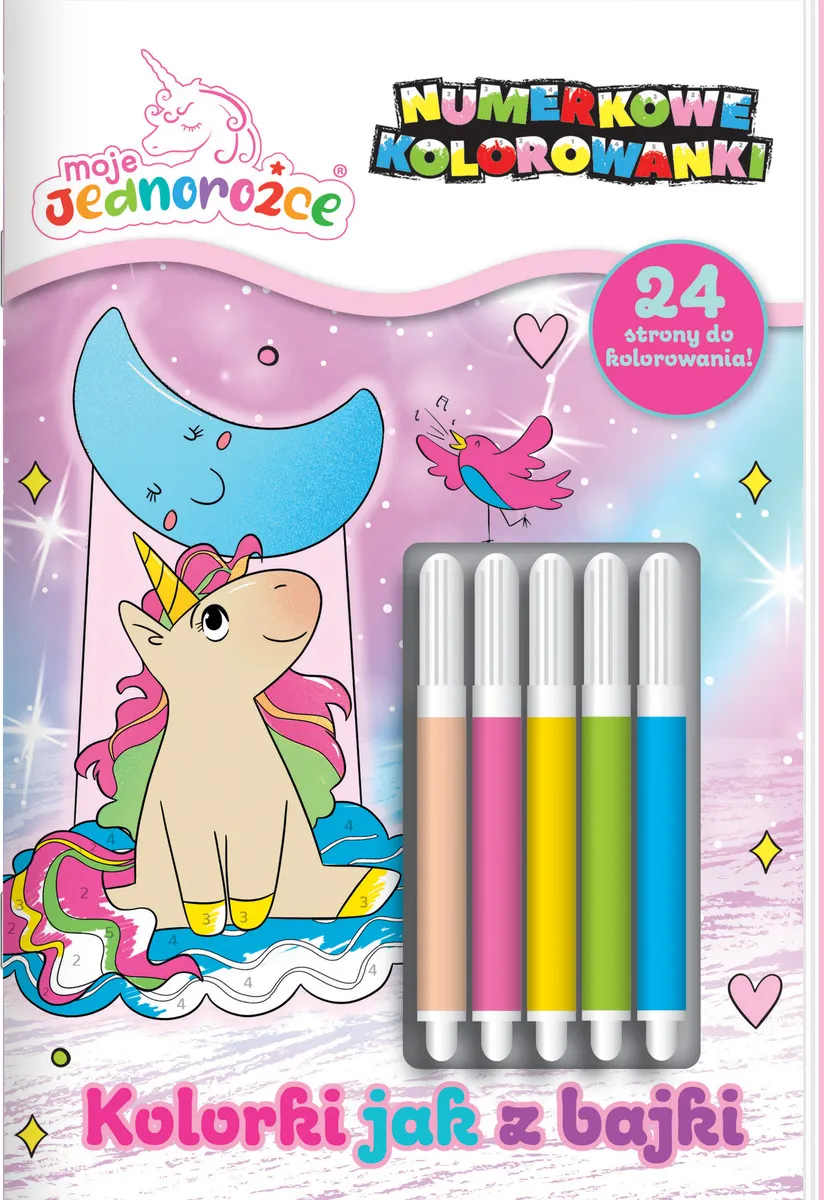 Moje Jednorożce. Numerkowe kolorowanki. Kolorki jak z bajki