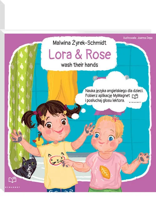 Lora&Rose wash their hands
