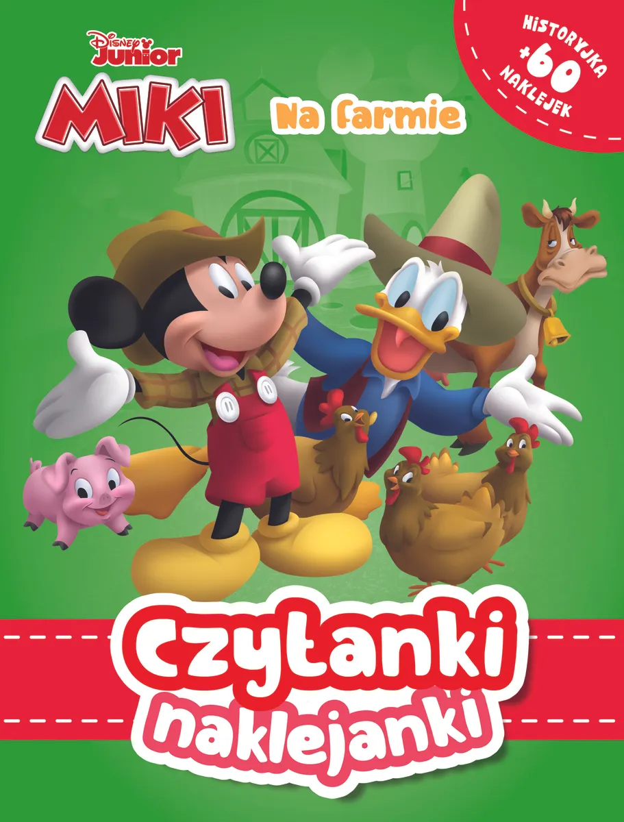 Czytanki naklejanki. Na farmie. Disney Junior Miki