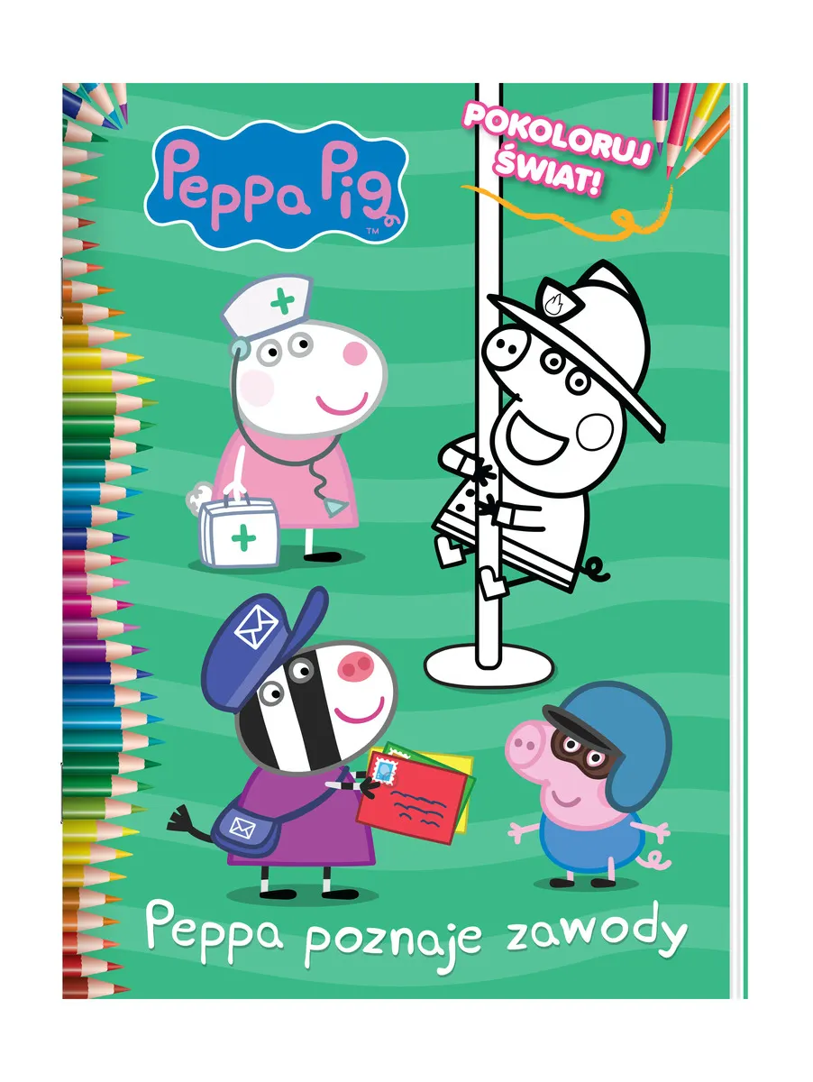 Peppa Pig. Pokoloruj świat. Peppa poznaje zawody