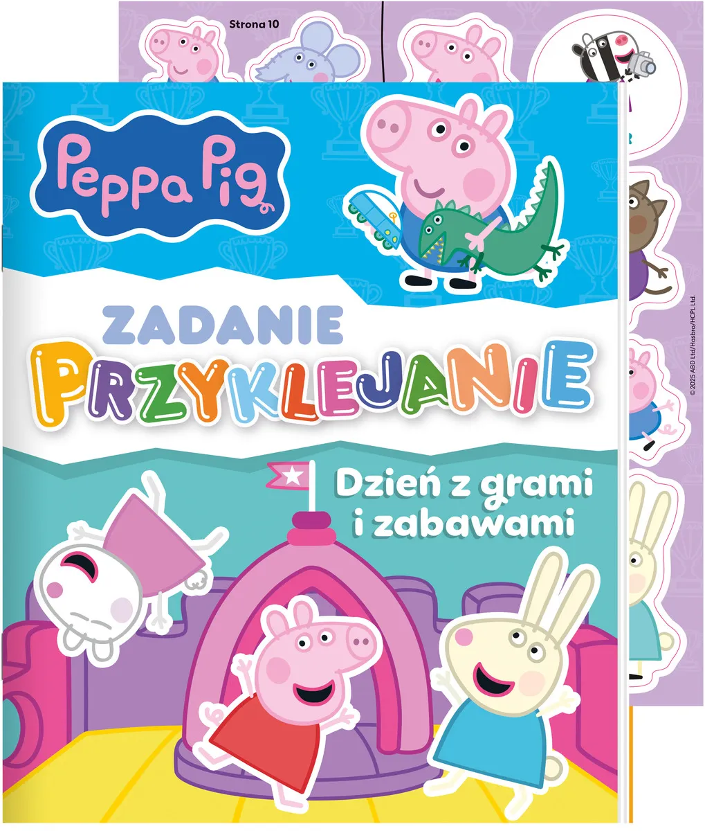 Peppa Pig. Zadanie przyklejanie. Dzień z grami i zabawami