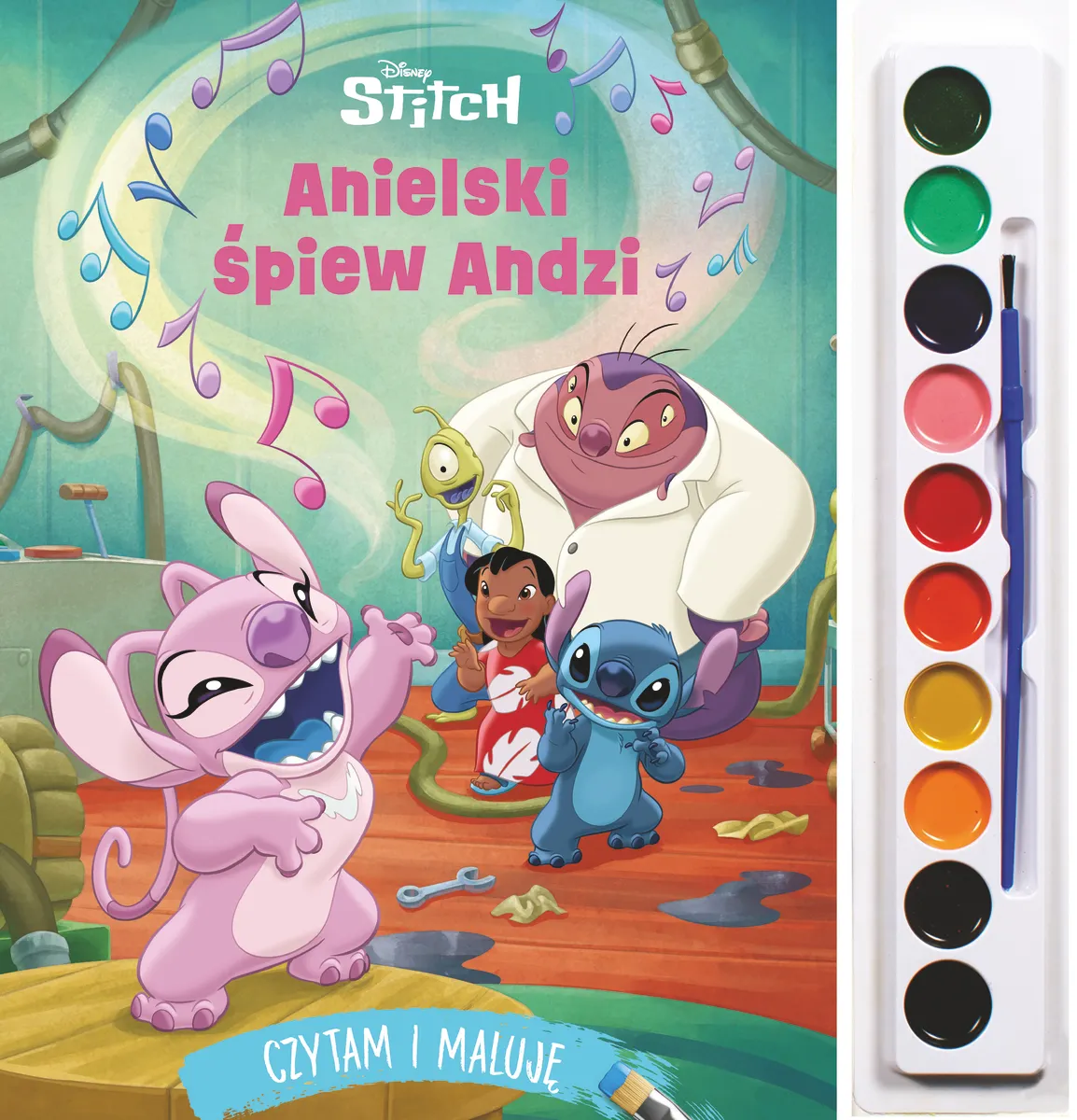 Czytam i maluję. Anielski śpiew Andzi. Disney Stitch