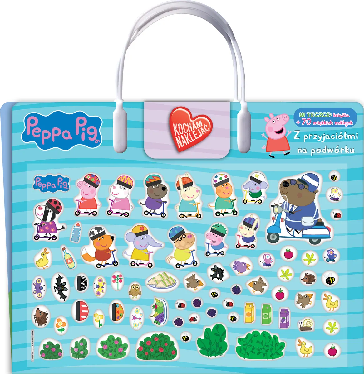Peppa Pig. Kocham naklejać. Z przyjaciółmi na podwórku