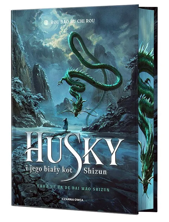 Husky i jego biały kot Shizun