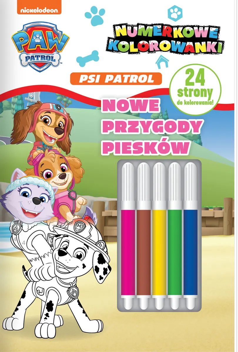 Psi Patrol. Numerkowe kolorowanki. Nowe przygody piesków