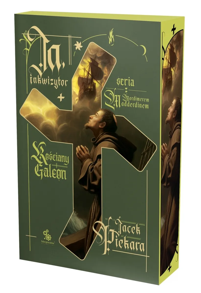 Ja, inkwizytor. Kościany galeon (barwione brzegi)