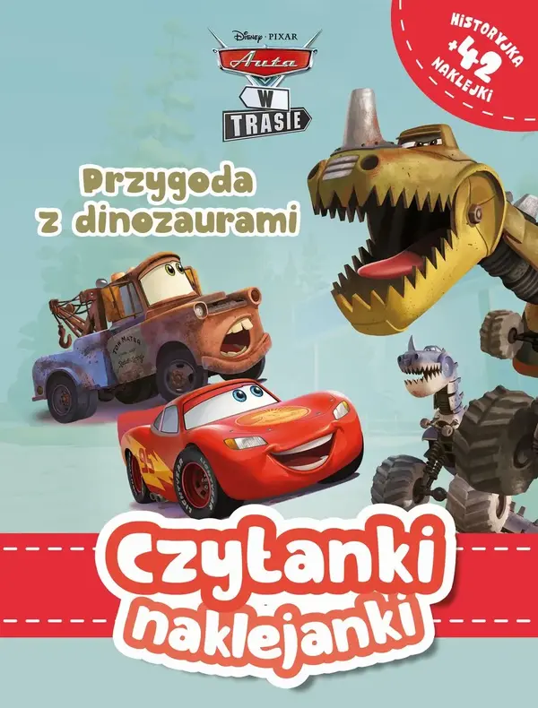 Czytanki naklejanki. Przygoda z dinozaurami. Disney Pixar Auta w trasie