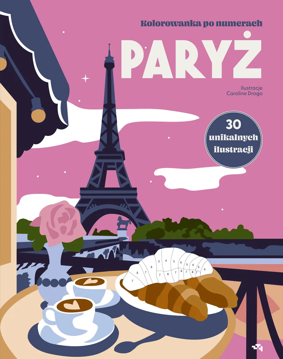 Paryż. Kolorowanka po numerach
