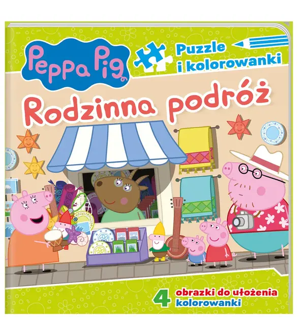 Peppa Pig. Puzzle i kolorowanki. Rodzinna podróż
