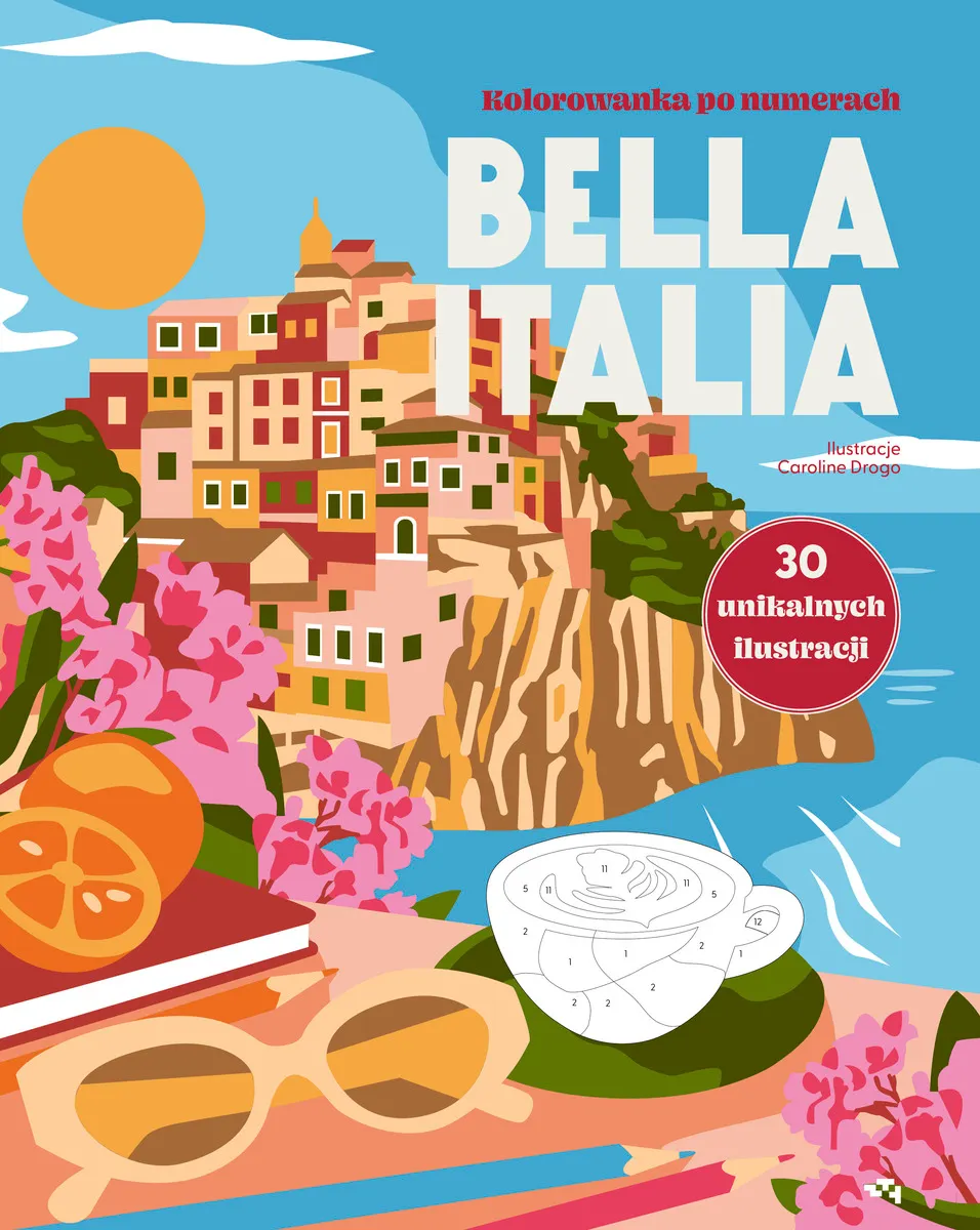 Bella Italia. Kolorowanka po numerach. Kolorowanka po numerach