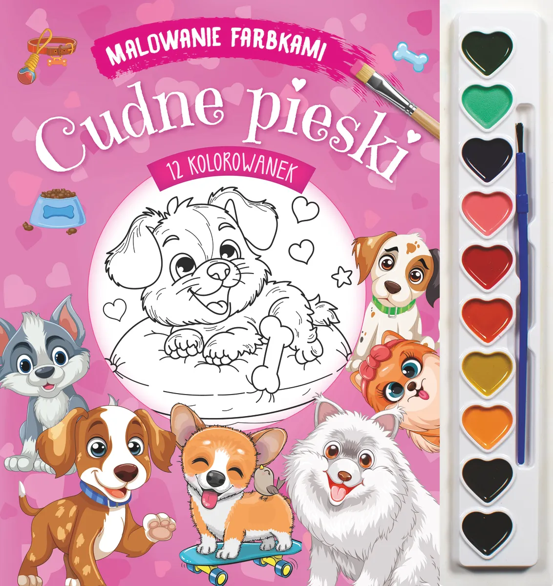 Malowanie farbkami. Cudne pieski