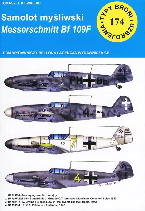 Samolot myśliwski Messerschmitt Bf 109F. Seria Typy broni i uzbrojenia. Zeszyt 174