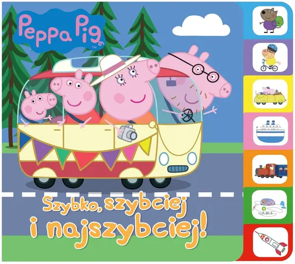 Peppa Pig. Książka z registrami. Szybko, szybciej, najszybciej!