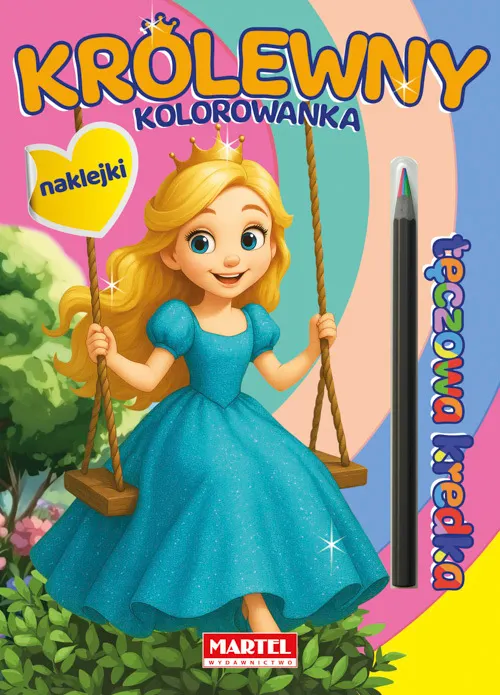 Tęczowa kredka. Królewny z naklejkami